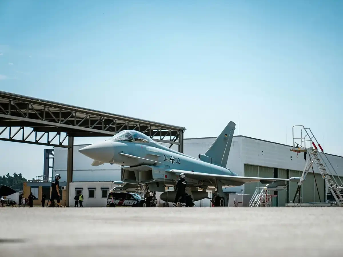 maiden flight of the Quadriga Eurofighter