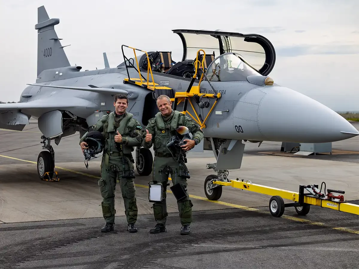 Gripen F Pilots Jakob Högberg Abdon Vasconcelos