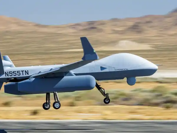 First Flight of MQ-9B With AEW Pods